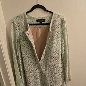 Mint Green Lace Cardigan